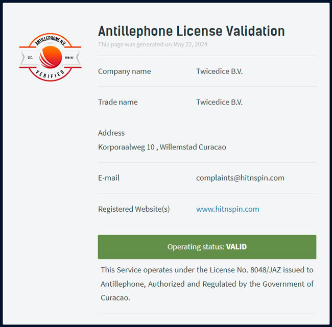 Regulatorisk informasjon